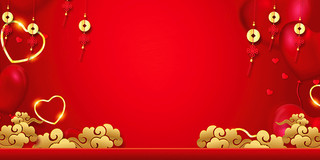 红色中式婚礼背景GIF动态图